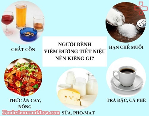 Viêm đường tiết niệu kiêng ăn gì?