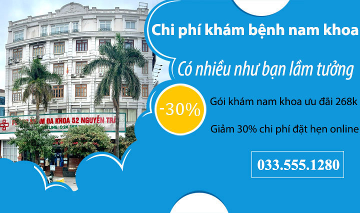 Giá khám nam khoa hết bao nhiêu tiền, có đắt không? Chi phí khám chỉ 268k